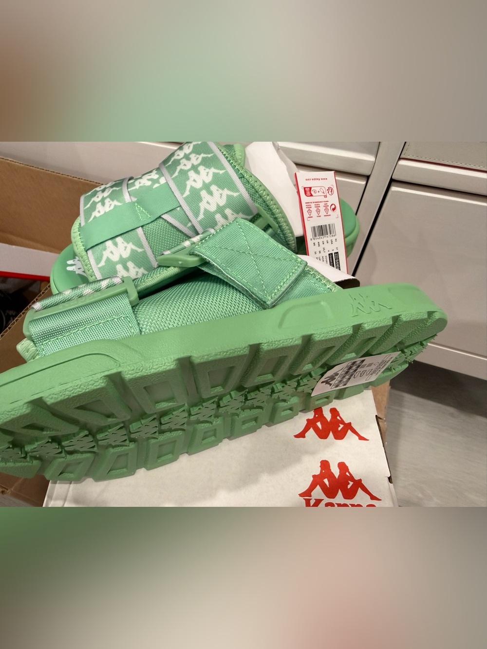 Kappa Green Platform Sandals